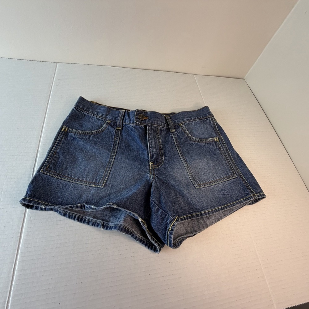 Old Navy Low‎ Waist Distressed Denim Stretch Double Button Shorts Medium
